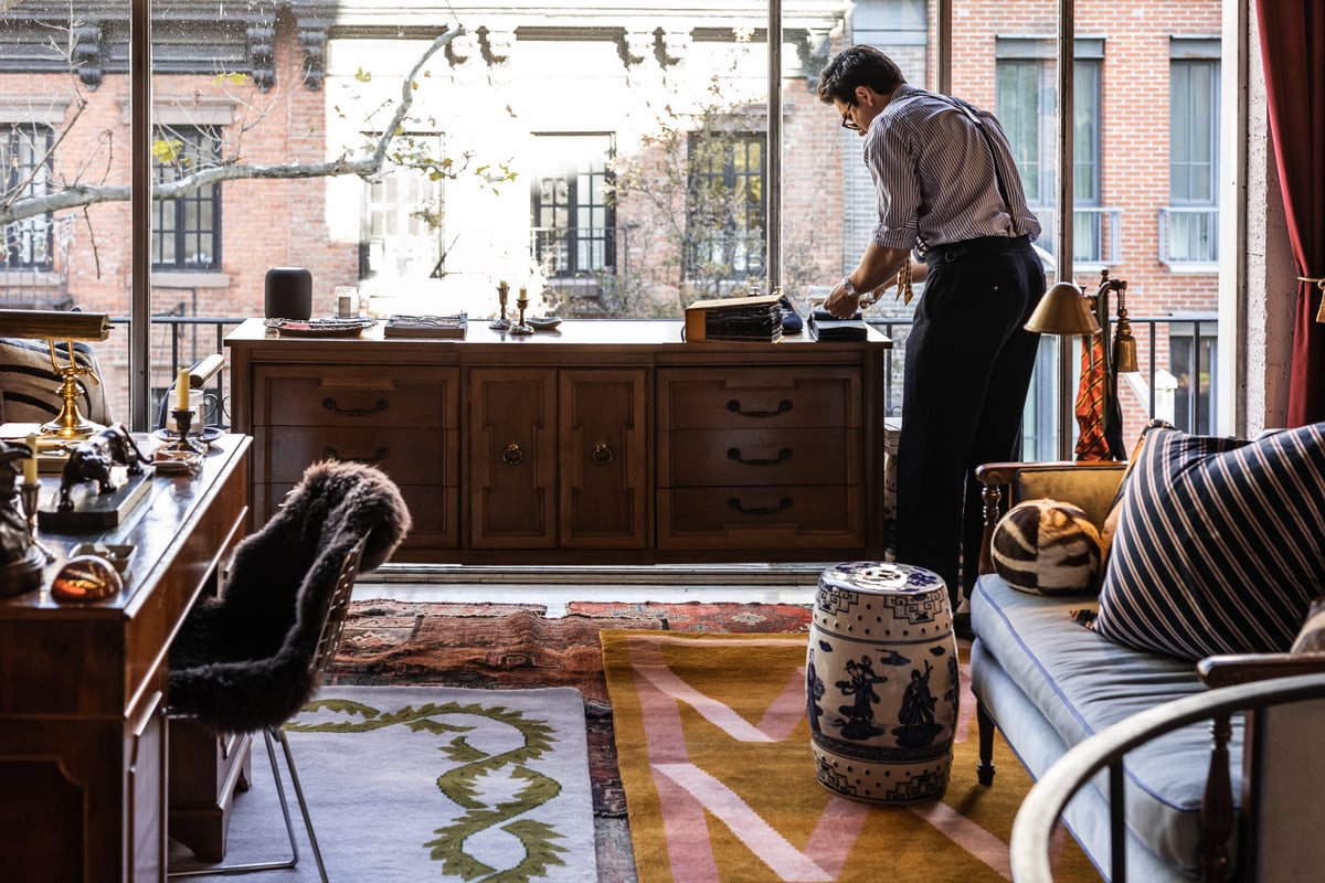 Frederick Egan Castleberry i sin studio i Greenwich Village.