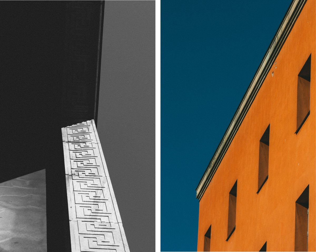 Collage av två närbilder på Stadsbiblioteket i Stockholm.