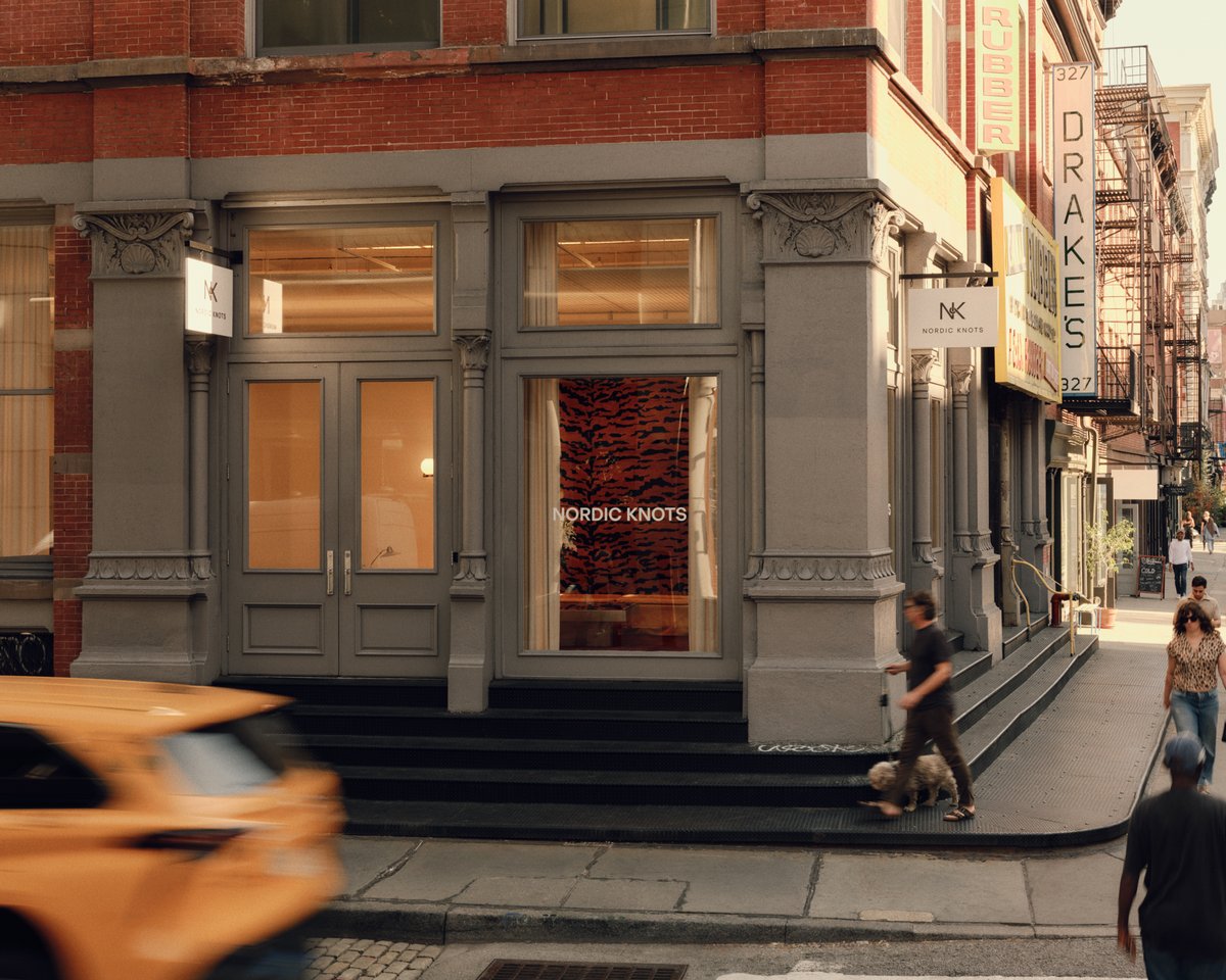 A glimpse of Nordic Knots' showroom and store on Greene Street in New York, USA.